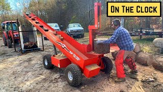 Split Force 1320T  How Fast To Split A Face Cord Of Firewood [upl. by Animahs759]