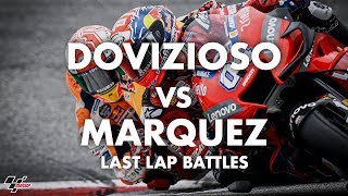 Déjà vu Dovizioso vs Marquez in last lap battles [upl. by Malliw]