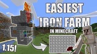 Most easy and smallest IRON FARM in MINECRAFT [upl. by Evelinn931]