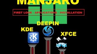 Manjaro DEEPIN VS KDE VS XFCE [upl. by Flodnar270]