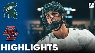 Michigan State vs Boston College  NCAA College Hockey  Highlights  October 12 2024 [upl. by Enehs]