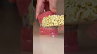 Hyperzoom Braces vs Food uncooked ramen aka Rawmen  w The Braces Doc [upl. by Fawn]