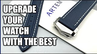 ARTEM Loopless Sailcloth Watch Strap  Easily the nicest strap Ive ever owned  Review and Style [upl. by Naarah]