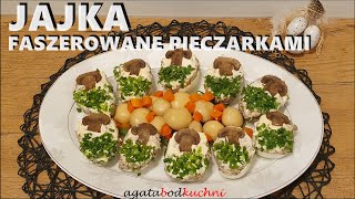 Jajka faszerowane pieczarkami  agatabodkuchni [upl. by Nalani318]