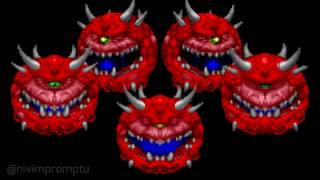 20 Cacodemons vs 20 Hell Knights  Monster Infighting  Doom II Retro Battles [upl. by Carine]