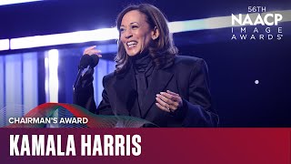 Kamala Harris Delivers Uplifting Message While Accepting Chairman’s Award  NAACP Image Awards 25 [upl. by Htiderem891]