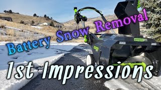 Greenworks Pros 80Volt 22Inch Snow Blower First Impressions [upl. by Dolan946]