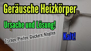 Heizung macht Geräusche Rauschen Gluckern Klopfen Pfeifen Zischen Heizkörper entlüften [upl. by Cynthea711]