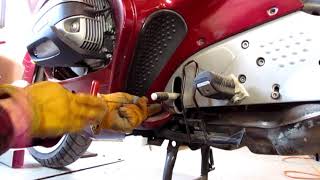 BMW Service  R1100RT Battery access [upl. by Fromma]