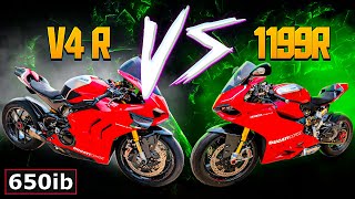 Ducati Panigale V4 R or 1199R  Which is BETTER [upl. by Phelan]