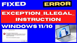 How To fix Unhandled Exception Has Occurred In Your Application Error On Windows 1110  8 7 [upl. by Eirrok12]