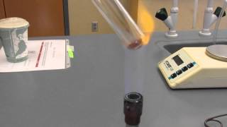 Chemistry Demo Heating Lead IV Oxide [upl. by Htelimay]