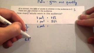 Ratio When Given One Quantity  Corbettmaths [upl. by Ellynn]