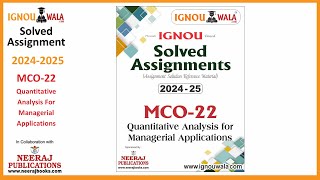 How to Prepare MCO22 IGNOU Solved Assignment  Full QuestionbyQuestion Explanation [upl. by Atinuj]