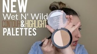 NEW Wet N Wild ContourHighlight Palettes First Impressions  DEMO [upl. by Siana]