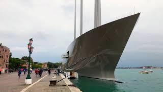 Superyacht A docked in Venice [upl. by Elohcan]