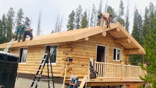 18x24 Amish Log Cabin Being Built in 312 Days [upl. by Pine124]