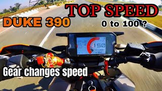 DUKE 390 TOP SPEED 😱 YE NHI SOCHA THA [upl. by Nicolette]