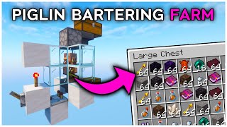 The EASIEST Piglin Bartering Farm in Minecraft 121 Tutorial [upl. by Dorita]