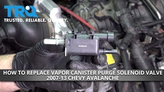 How To Replace Vapor Canister Purge Solenoid Valve 200713 Chevy Avalanche [upl. by Zoes]