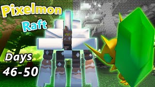 Minecraft Pixelmon Raft  The TREE from SPACE Days 4650 [upl. by Swisher965]