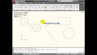 AutoCAD Tutorials  Using the COPY Command [upl. by Neetsirk476]