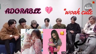 BTS reaction to Blackpink With Kids Is The Cutest Thing [upl. by Ayahc]