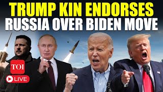 LIVE  Trump Jr Blasts Biden For AntiRussia Move World War III Warning After Ukraine Missile Nod [upl. by Arihsan639]