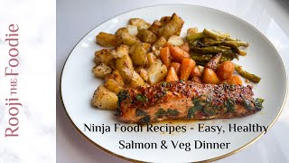 Ninja Foodi MultiCooker Recipes  Easy Healthy Salmon amp Veg Dinner [upl. by Werd793]