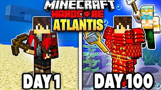 I Survived 100 days In ANCIENT ATLANTIS in Old Greece Ft GODS In Hardcore Minecraft [upl. by Naol]