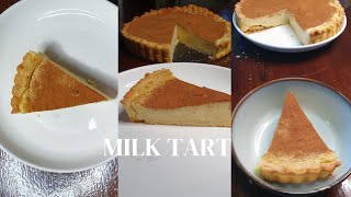 Milk Tart Recipe  Melktert  South African dessert  Quick And Easy Method  Bakers Bites [upl. by Ahsiyt279]