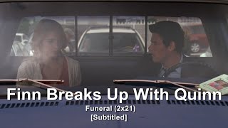 GLEE Finn Breaks Up With Quinn  Funeral Subtitled HD [upl. by Ahsea]