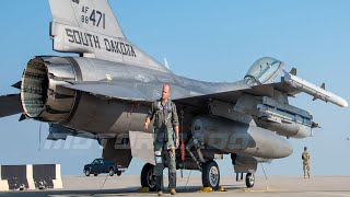 F16C Fighting Falcon Fighter Jet Take Off US Air Force [upl. by Kirven]