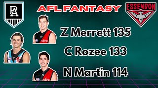 Port Adelaide Power vs Essendon Bombers AFL Fantasy Game Review 2024 [upl. by Esalb]