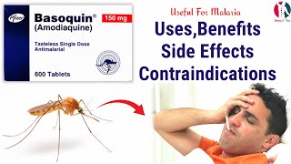 Basoquin tablet uses  Amodiaquine tablet benefits  Basoquin tablet urdu and hindi [upl. by Narag817]