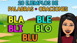 20 PALABRAS  ORACIONES con BLA BLE BLI BLO BLU [upl. by Gemoets]