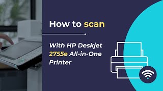 How to scan using HP 2755e printer to your computer [upl. by Ralip]