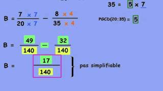 2nde  Chapitre 0  Partie 5  Additionner et soustraire des fractions [upl. by Venator861]