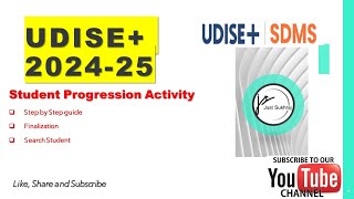 Everything You Need to Know About the UDISE Student Module Progression Activity  202425 [upl. by Ulphi760]