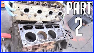 How to Build a 53L LS LM7 V8  Part 2 Removing Heads and Harmonic Balancer [upl. by Alemahs]