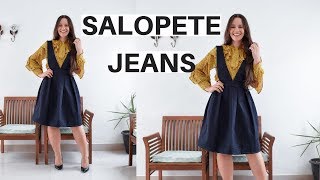 SALOPETE COM PREGAS MACHO  TUTORIAL DE COSTURA  ELLEN BORGES [upl. by Anirtik347]