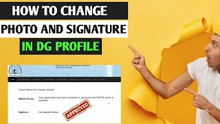 How to uploadchange Photo and Signature at seafarers profile in dg shipping website  New Rule 2021 [upl. by Denae]