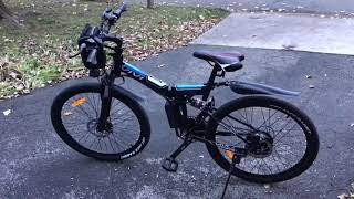 Vivi Electric Bike Folding Electric Mountain Bike for Adults Review [upl. by Greggory442]