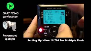 Nikon SB700  setting up for multiple flash masterslaveremote [upl. by Idrahs]