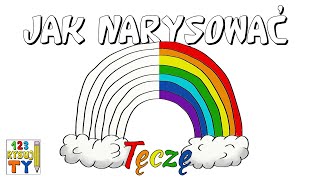 Jak narysować TĘCZĘ łatwo  123 Rysuj Ty  rysunki dla dzieci  How to draw a rainbow [upl. by Mylo]