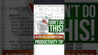 How to AutoFit EVERYTHING in Excel FAST shorts [upl. by Ellerey808]