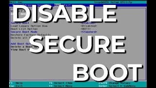 How to Disable Secure Boot Mode [upl. by Hamo]