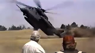 Sikorsky HH53B Pave Low  tail strike accident Vance AFB Oklahoma 1996 later conv to MH53 [upl. by Ybanrab]