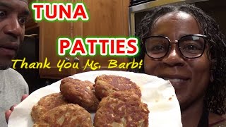 Cast Iron Skillet Tuna Patties  Quick amp Easy Recipe  Thanks Ms Barb [upl. by Laitselec594]