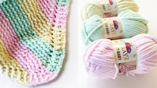 How to start knitting the corner to corner baby blanket [upl. by Nivrag]